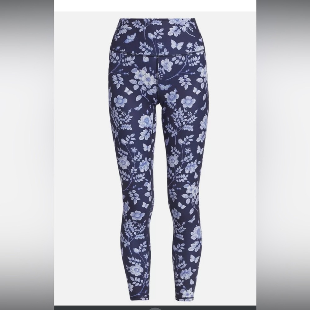 TEREZ- TLC Printed Leggings in Navy Fine China-M